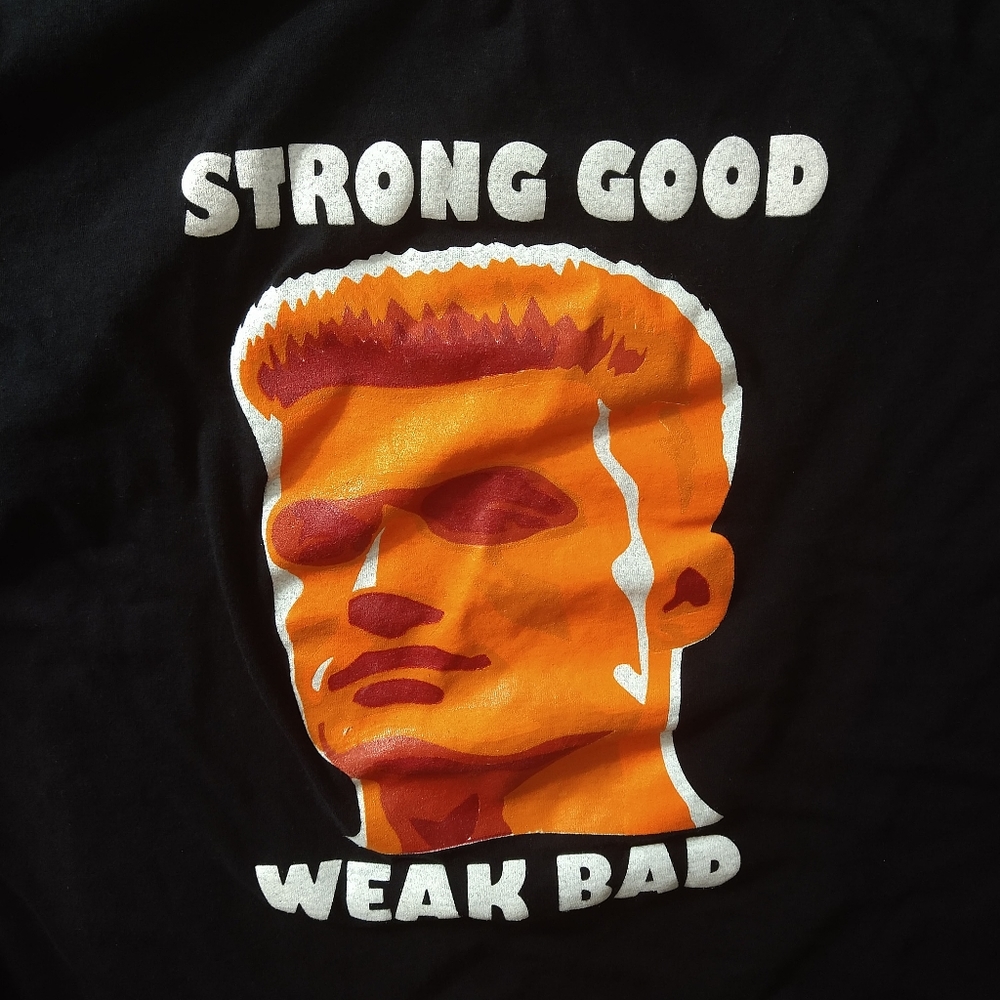 Gildan Ivan Drago Rocky IV Tshirt Large Black orange and white